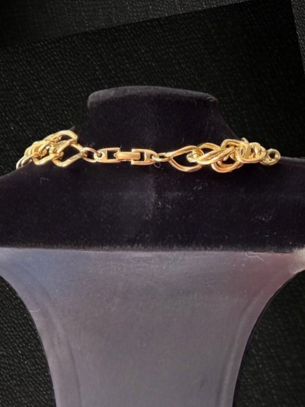 Vintage Napier Gold Tone Chunky Chain Link Necklace & Bracelet Set Statement 80s - Picture 4 of 7